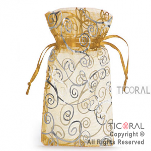 BOLSA ORGANZA ORO 10X15 ARABESCO HS3969-7 x 1